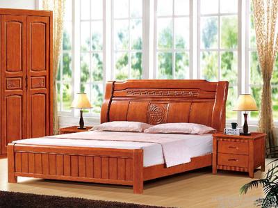 中國洋福品牌 廠家直銷2015年新款大床圖片_高清圖_細(xì)節(jié)圖-江西洋福木業(yè) -